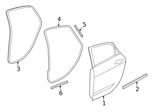 Door & Components for 2016 Dodge Dart #1