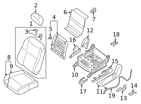 Driver Seat Components for 2017 Nissan TITAN XD #3