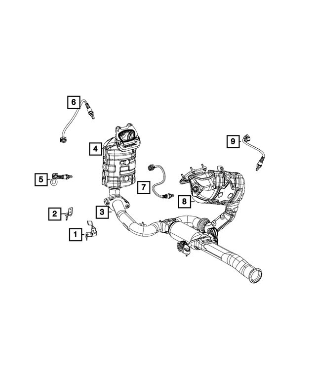 68334709AA - Electrical: Oxygen Sensor Bracket for Mopar Image image