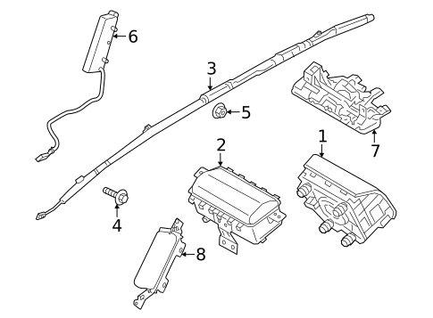 Air Bag Components for 2021 Genesis G70 #0