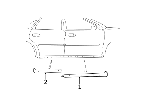 Exterior Trim - Pillars for 2001 Ford Taurus #0