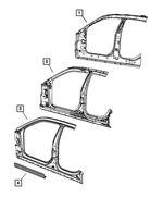 68436610AD - Body Sheet Metal Except Doors: Body Side Aperture Inner Panel, Right for Mopar Image