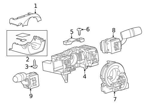 Shroud, Switches & Levers for 2017 Mazda CX-9 #0