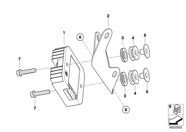 61312346550 - Engine Electrical System: Voltage Regulator -  for BMW-Motorrad Image
