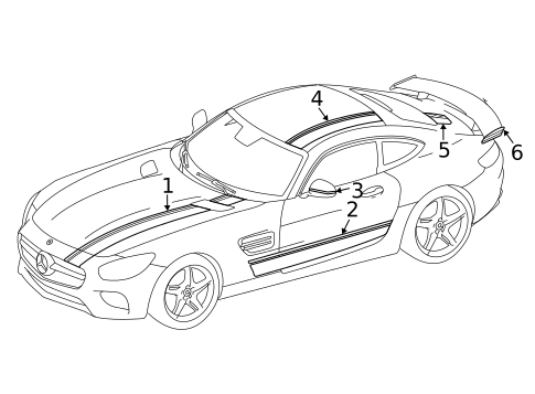 Stripe Tape for 2020 Mercedes-Benz AMG GT #0