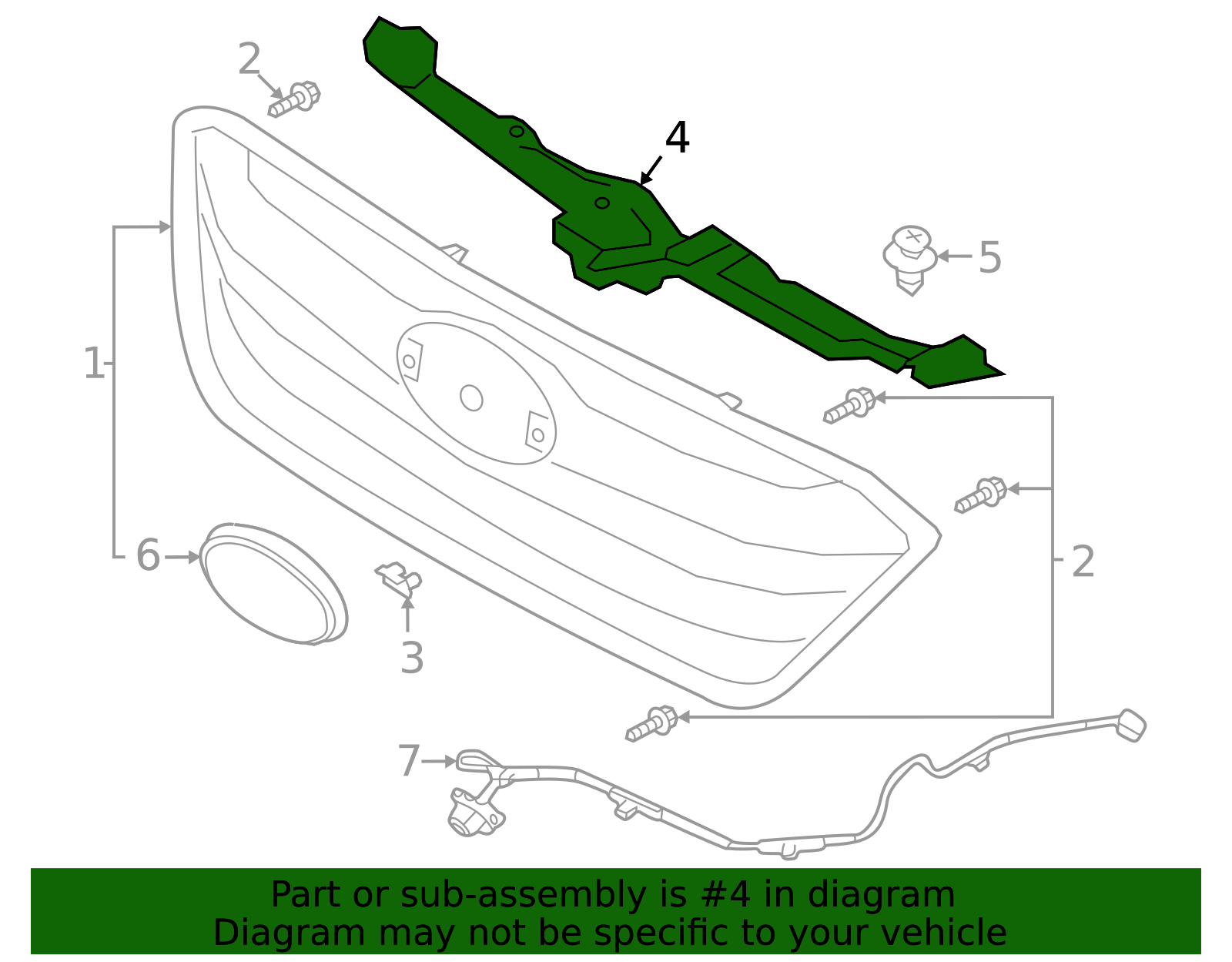 2020-2025 Subaru Sight Shield 57731AN14A | Subaru Parts Store