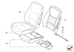52106956371 - : Cover Backrest Vinyl Left for BMW Image