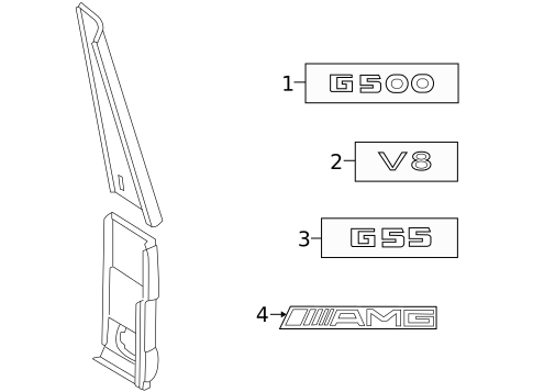 Exterior Trim - Rear Body for 2005 Mercedes-Benz G 500 #0