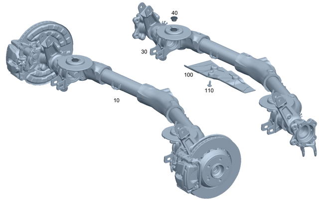 4653501901 - : Rear Axle Bridge for Mercedes-Benz Image