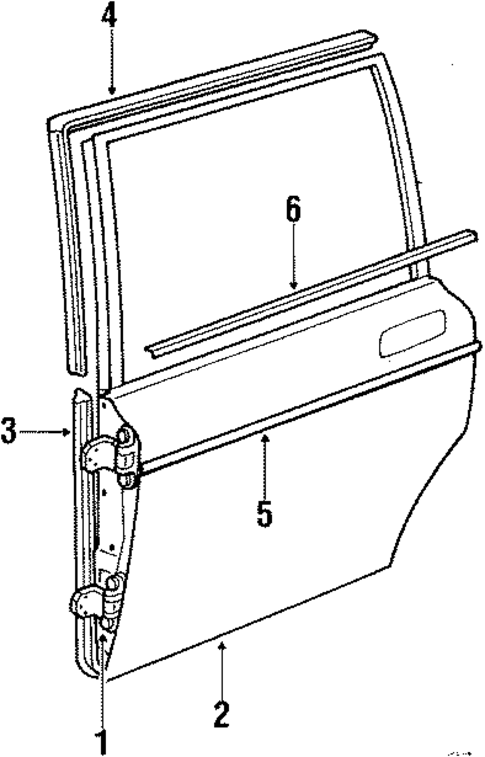 Door & Components for 1985 Volvo 245 #1