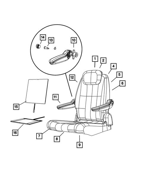 Rear Seats - Second Row for 2010 Chrysler Town & Country #5