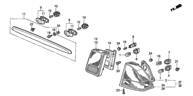 Taillight for 2001 Honda Civic #0