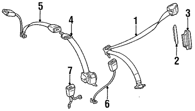 14086007859A86 - Electrical: Belt &amp; Retractor for Mercedes-Benz Image