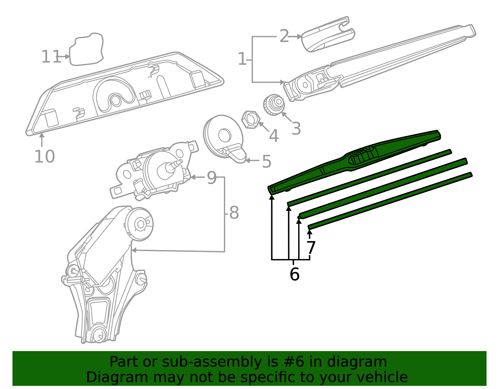 2024-2026 Toyota Land Cruiser Wiper Blade 85242-60170 | OEM Parts