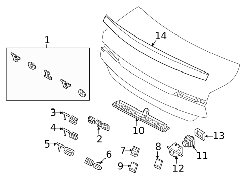 Exterior Trim - Trunk for 2019 Volvo S90 #0