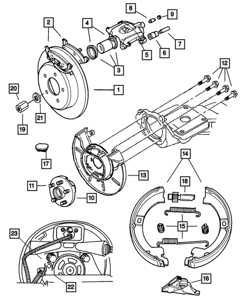 Rear Brakes for 2003 Dodge Grand Caravan #1