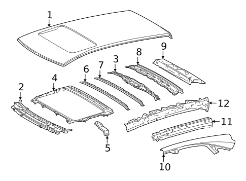Roof & Components for 2018 Lexus RX450hL #0