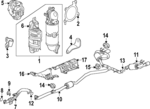 18307T22A01 - Exhaust: Muffler &amp; Pipe for Honda: Civic Image