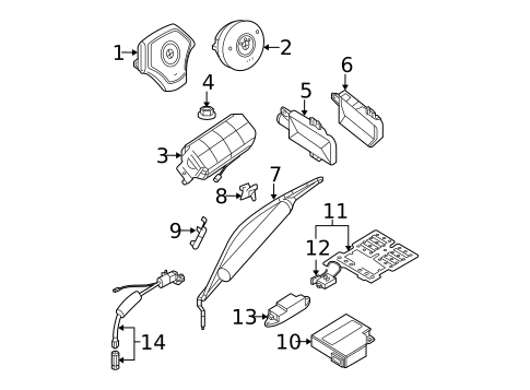 Air Bag Components for 2000 BMW 323Ci #0