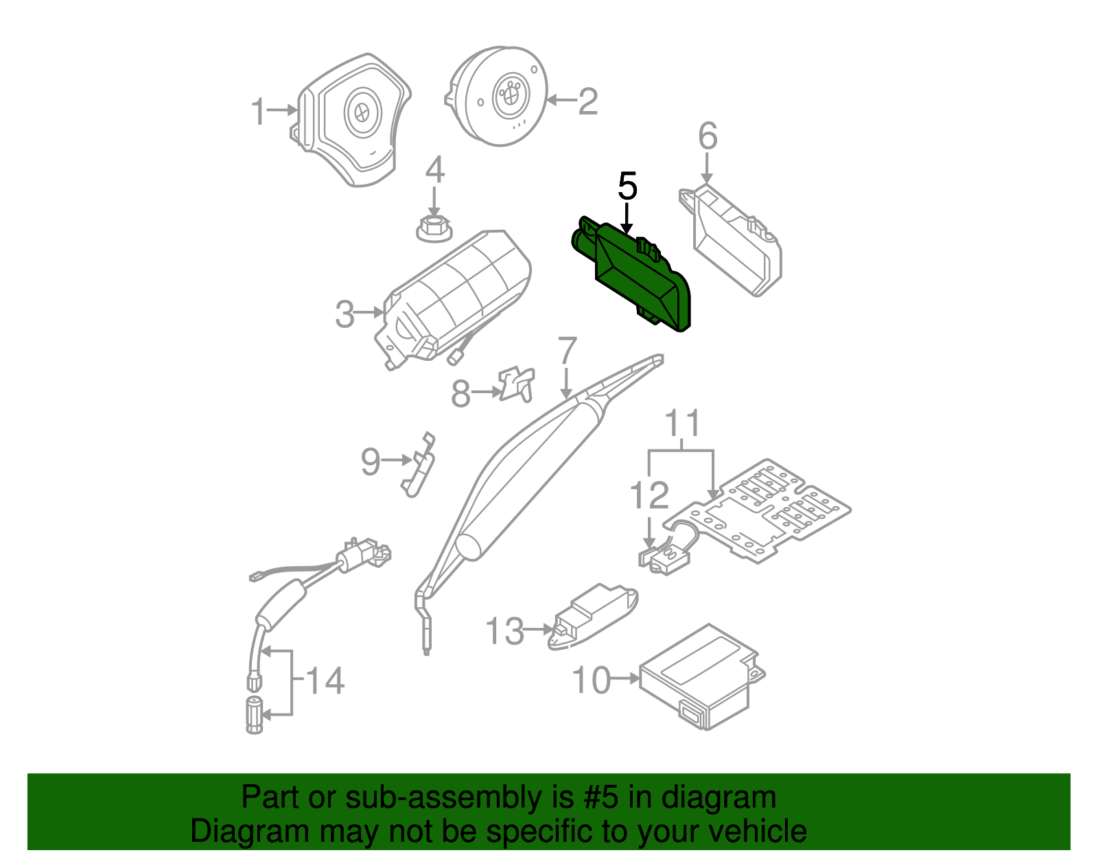 Side Impact Inflator Module - BMW (72-12-8-248-611)