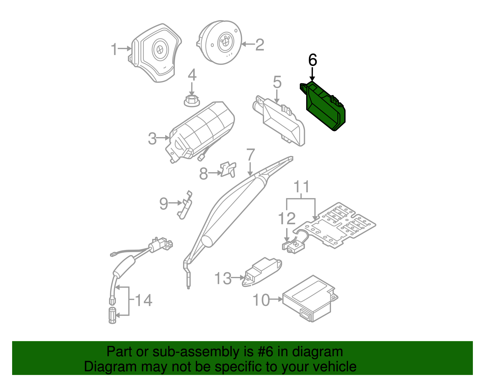 Side Air Bag - BMW (72-12-7-072-625)