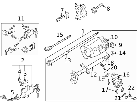 Shroud, Switches & Levers for 2004 Nissan Xterra #0