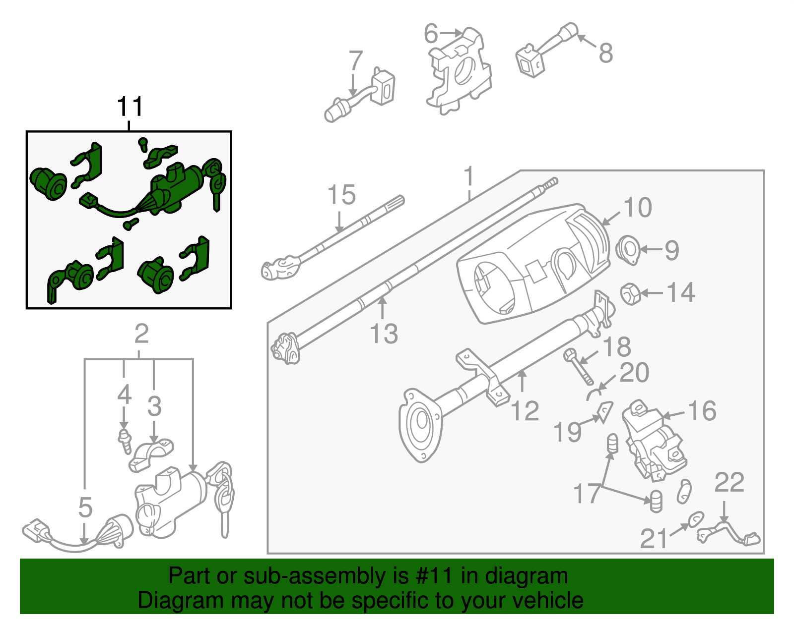 Lock Set - Nissan (K9810-7Z800)