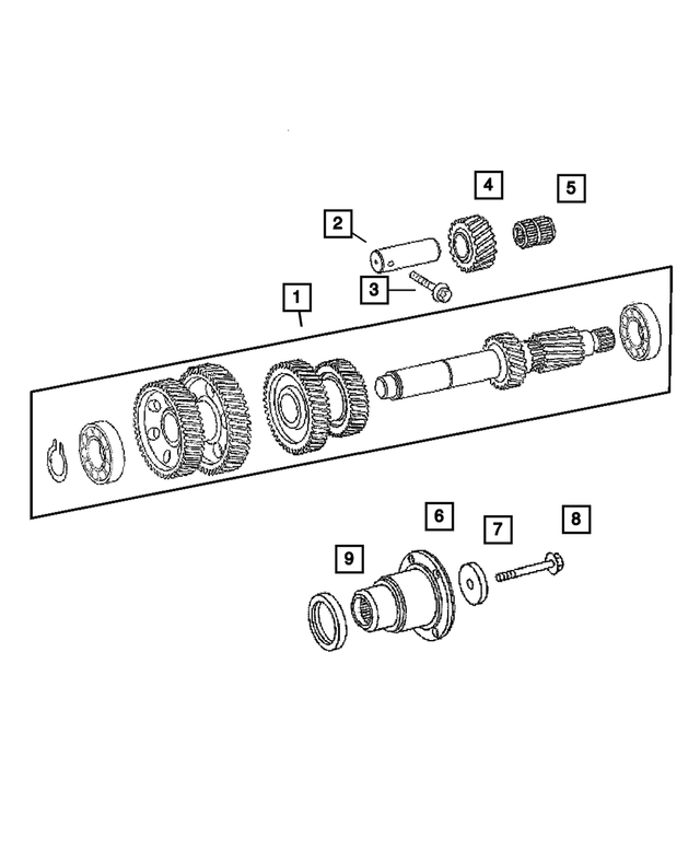 5142851AA - G56; 6-Speed; Manual Transmission: Countershaft for Mopar Image image