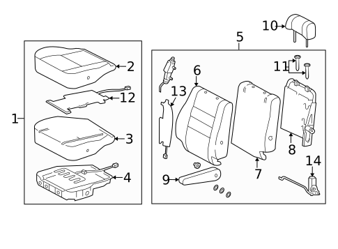 Front Seat Components for 2004 Toyota Tundra #0