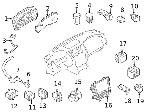 CLUSTER & SWITCHES for 2020 INFINITI QX80 #0