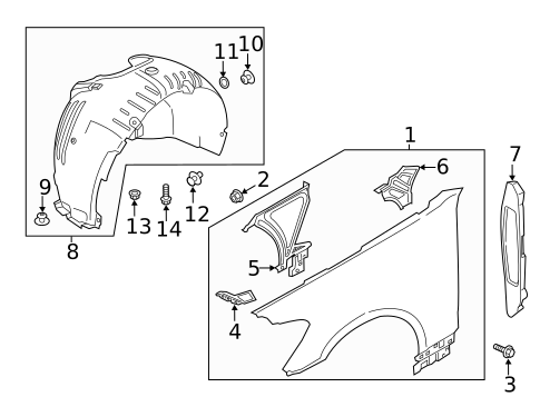 Fender & Components for 2019 Kia K900 #0