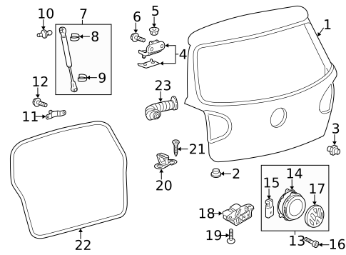 Gate & Hardware for 2012 Volkswagen Golf R #0