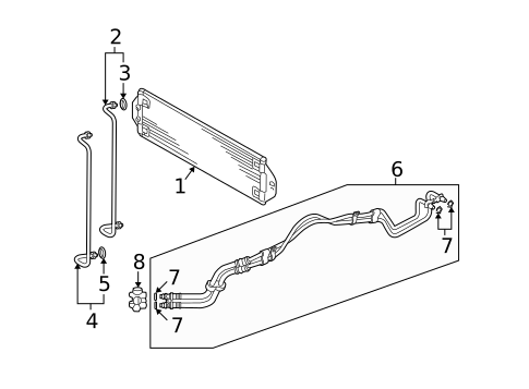 Trans Oil Cooler for 2010 Volkswagen Touareg #0