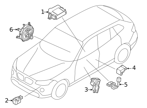 Air Bag Components for 2015 BMW X1 #1