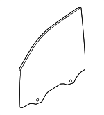 9Y0845021E - Body: Door Glass for Porsche: Cayenne Image