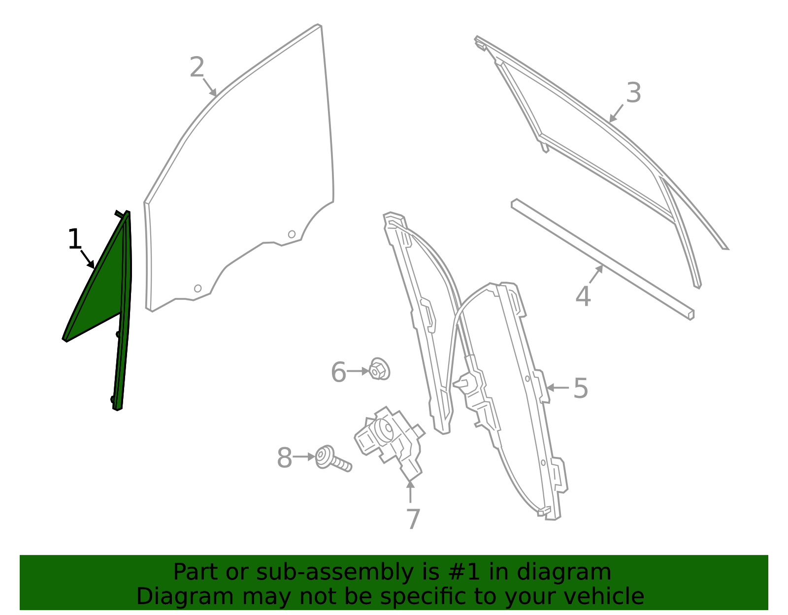 Vent Glass - Porsche (9Y0-845-113-H)