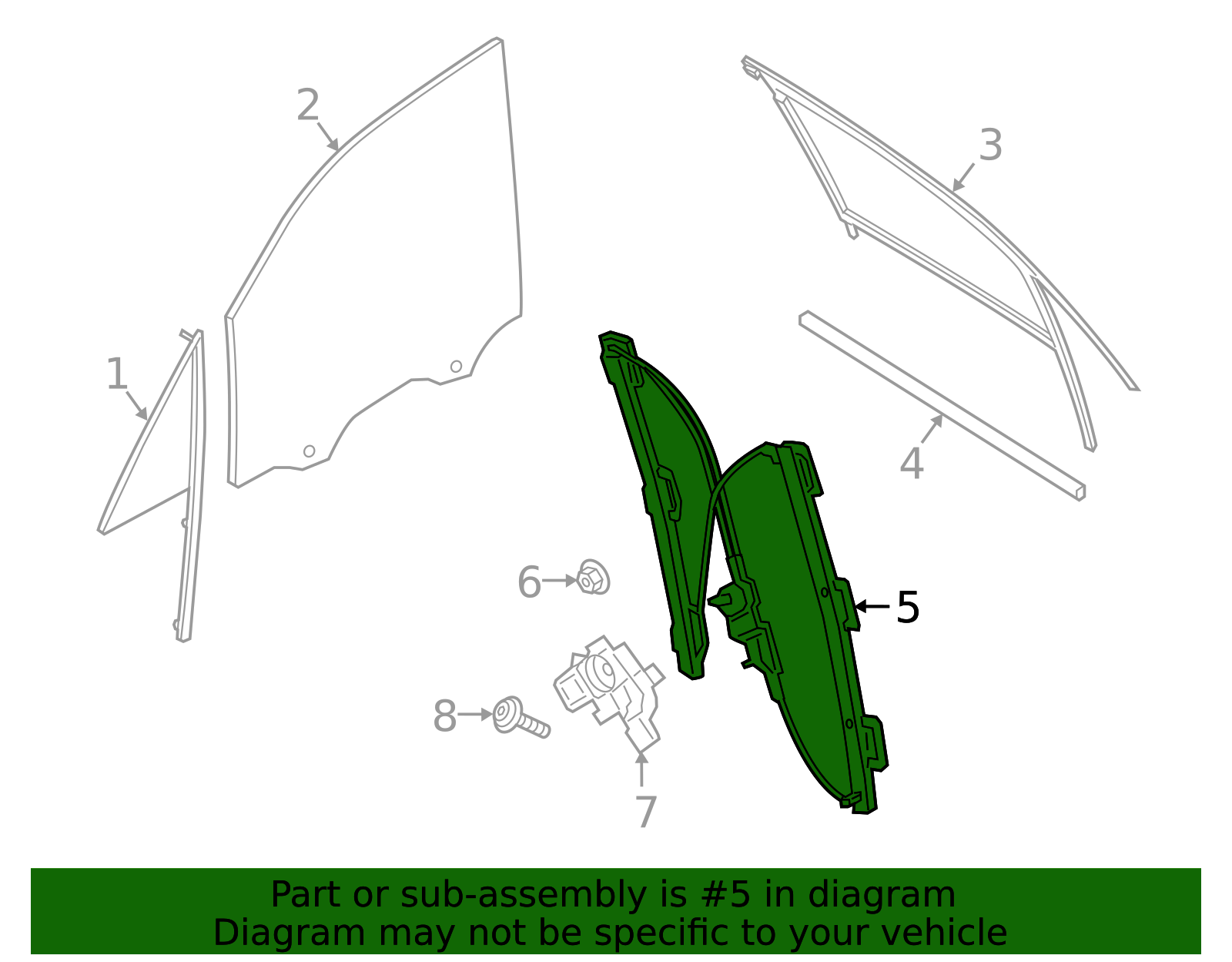 Window Regulator - Porsche (9Y0-837-462-A)