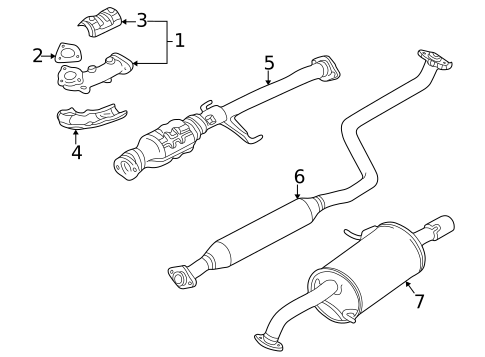 Exhaust Components for 2000 Mazda Protege #0