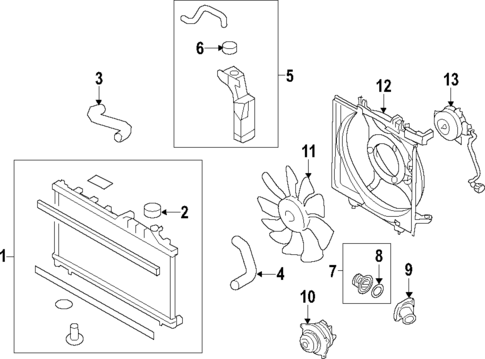 Radiator & Components for 2021 Subaru Impreza #1