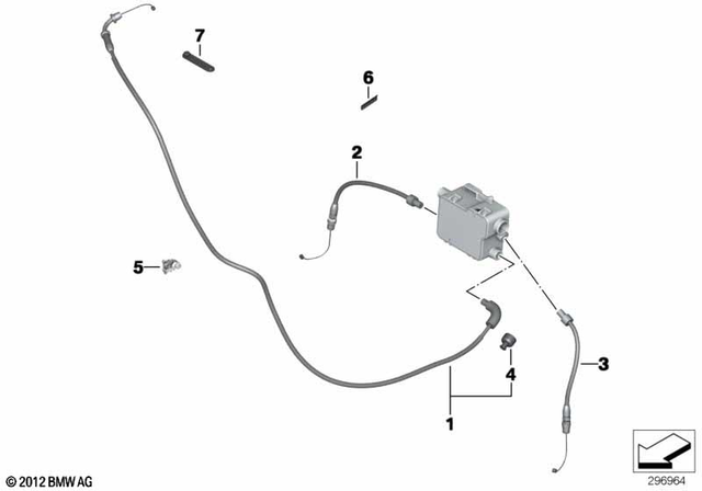 32737695945 - Steering: Throttle Cable, Break Contact -  for BMW-Motorrad Image