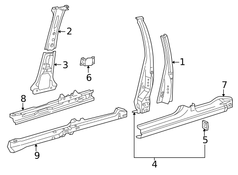 Center Pillar & Rocker for 2000 Toyota Corolla #0