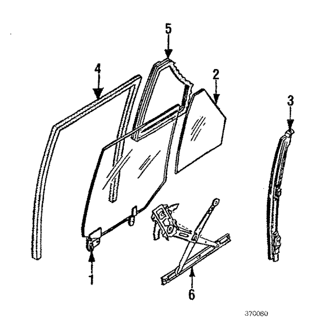 8227301M00 - : Vent Weather-Strip for Nissan: Pulsar NX Image