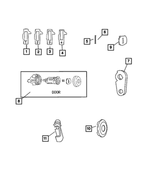 4717288 - Doors, Door Mirrors and Related Parts: Door Lock Cylinder Lever for Mopar Image image