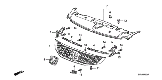 Front Grille ('09) for 2009 Honda Civic #0