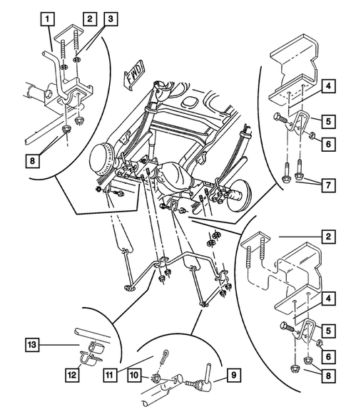 Rear Stabilizer for 2002 Dodge Ram 3500 #1