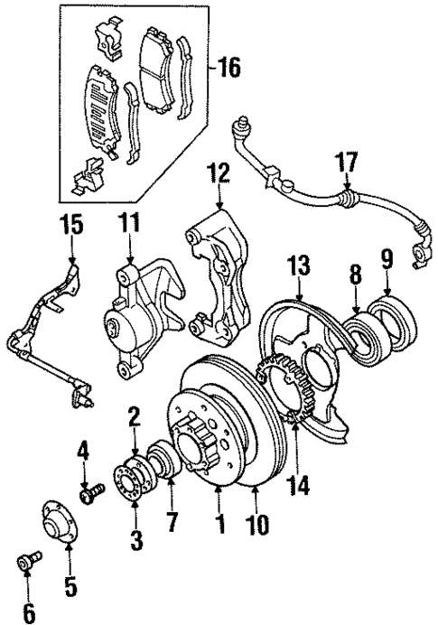 Front Brakes for 1998 Isuzu Rodeo #1
