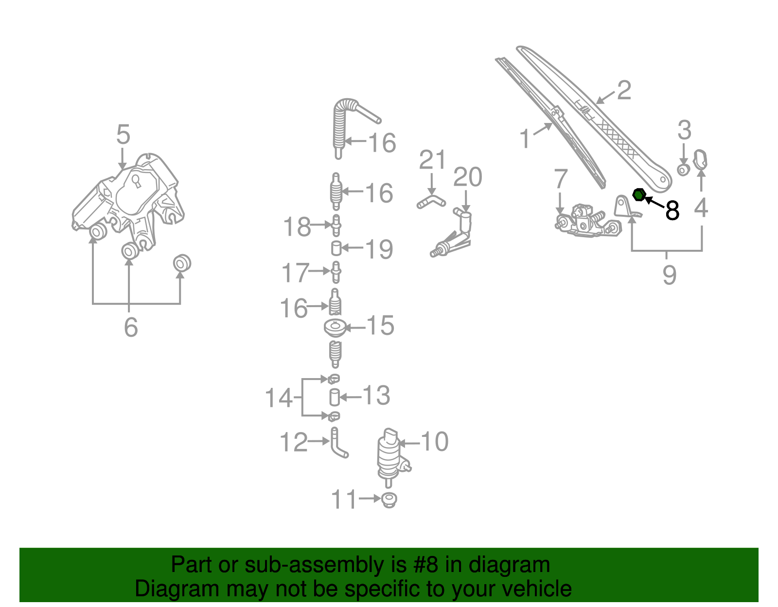 Shaft Assembly Nut - Porsche (N-021-284-5)