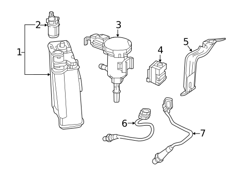 Emission Components for 2014 Mercedes-Benz SLK350 #1
