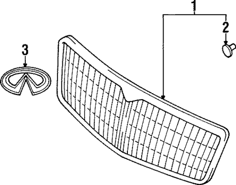 Grille & Components for 1998 INFINITI Q45 #0