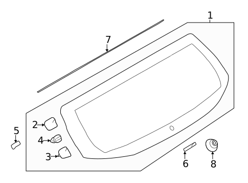 Glass - Lift Gate for 2023 Subaru Crosstrek #0